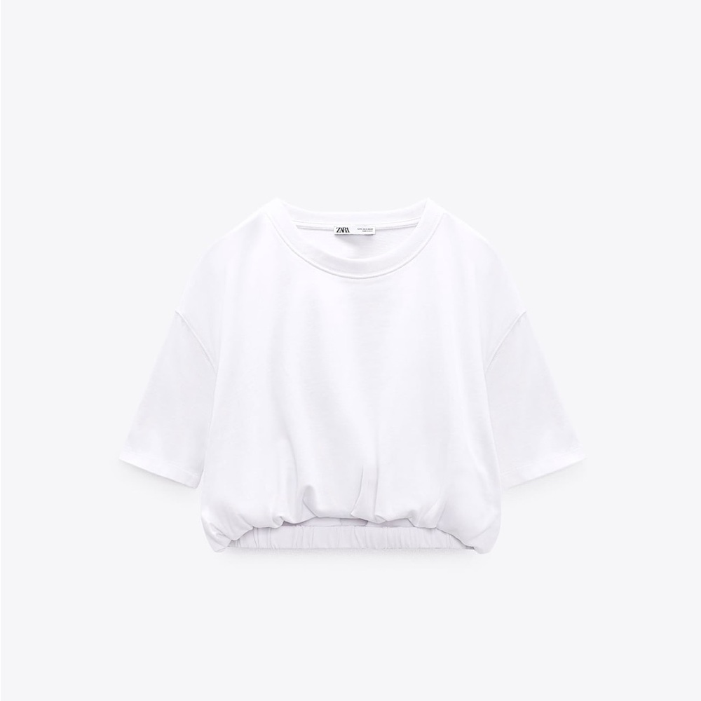 Zara elastic hem top